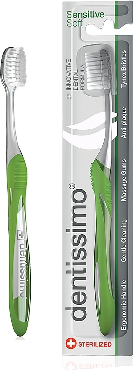 Soft Toothbrush, green - Dentissimo Sensitive — photo N5