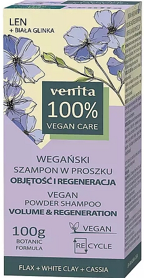Volume & Regeneration Shampoo - Venita Vegan Powder Shampoo Volume & Regeneration — photo N1