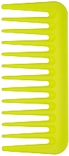 Wide-Toothed Comb, lime - Janeke Mini Supercomb Wide Teeth Lime Fluo — photo N1