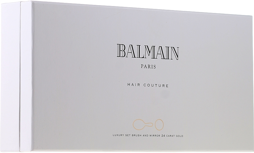 Gilded Hair Brush Set - Balmain Paris Hair Couture (silk parfume/50ml + mirror + h/brush) — photo N2