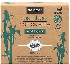 Fragrances, Perfumes, Cosmetics Bamboo Cotton Buds, 200 pieces - Sence Bamboo Cotton Buds