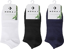 Fragrances, Perfumes, Cosmetics Women Bamboo Socks, 3 pairs, black+blue+white - Moraj