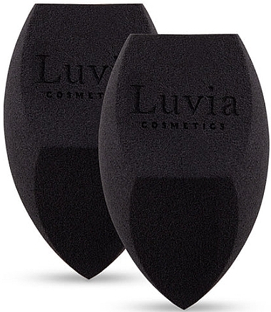 Black Makeup Sponge Set, 2 pcs. - Luvia Cosmetics Diamond Make-up Sponge Set — photo N1