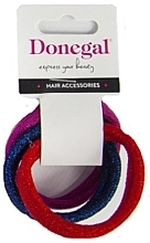 Fragrances, Perfumes, Cosmetics Elastic Hair Bands, 3 pcs, FA-5679, red, dark blue, crimson - Donegal