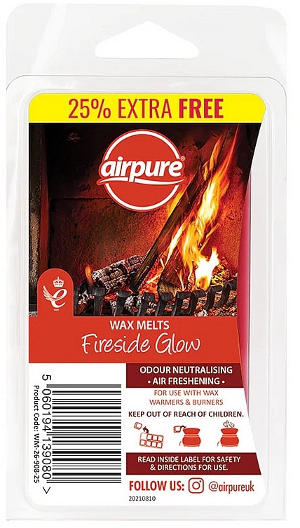 Aroma Lamp Wax - Airpure Fireside Glow 8 Air Freshening Wax Melts — photo N1