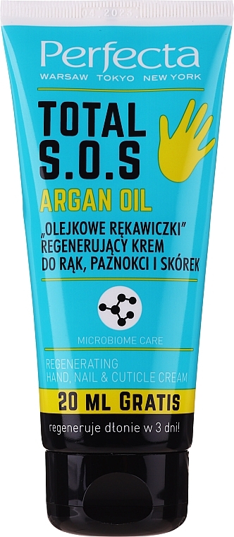 Regenerating Hand Cream "Oil Gloves" - Perfecta Total S.O.S Regenerating Hand, Nail & Cuticle Cream — photo N1