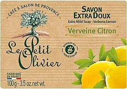 Fragrances, Perfumes, Cosmetics Extra Mild Soap with Lemon & Verbena Extract - Le Petit Olivier Extra Mild Soap Verbena and Lemon