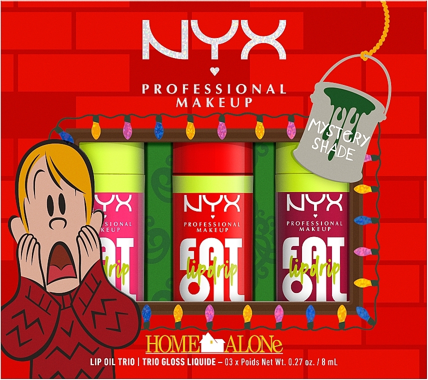 NYX Professional Makeup Home Alone Fat Oil Lip Drip Trio (3xlip/oil/4.8ml)	 - リップメイクアップキット — photo N2