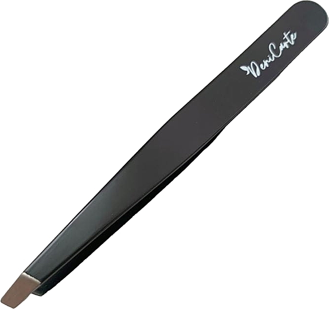 Straight Eyebrow Tweezers, black - Deni Carte — photo N1