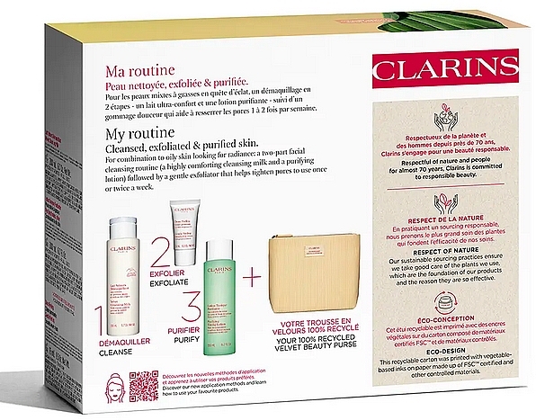 Set - Clarins My Cleansing Essentials (f/lmilk/200ml + f/lot/200ml + f/cr/15ml + makeup/bag) — photo N5