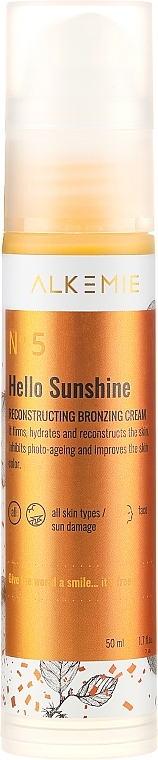 After Tan Repair Cream - Alkmie Hello Sunshine Reconstructing Bronzing Cream — photo N23