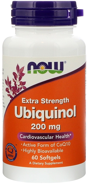 Ubiquinol, 200mg, softgels - Now Foods Ubiquinol 200mg Softgels — photo N10