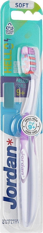 Toothbrush for Kids Hello Smile, soft, violet - Jordan Hello Smile Soft — photo N1