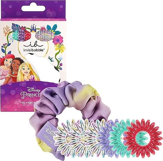 Hair Tie Set, 7 pcs. - Invisibobble Kids Disney The Princesses Set	 — photo N2