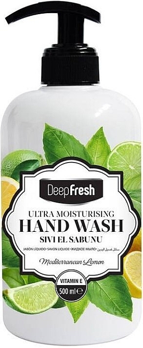 Moisturizing Liquid Hand Soap 'Mediterranean Lemon' - Aksan Deep Fresh Meditteranean Lemon Ultra Moisturising Hand Wash — photo N1