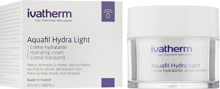 Moisturising Cream for Sensitive, Normal and Combination Skin - Ivatherm Aquafil Hydra Light Cream — photo N35