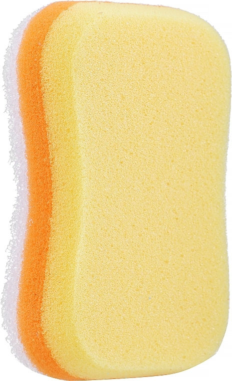 Massage Body Sponge, yellow-orange - Sanel Fit Kosc — photo N1