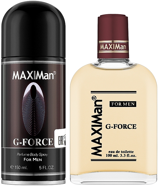 Aroma Parfume Maximan G-Force - Set (edt/100ml + deo/spray/150ml) — photo N8