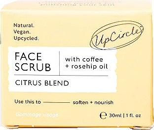 Coffee Face Scrub - UpCircle Face Scrub Citrus Blend with Coffee + Rosehip Oil Travel Size (mini size) — photo N2