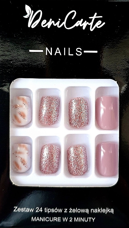 Square Nail Tips, 24 pcs. - Deni Carte Nails 7172 — photo N1