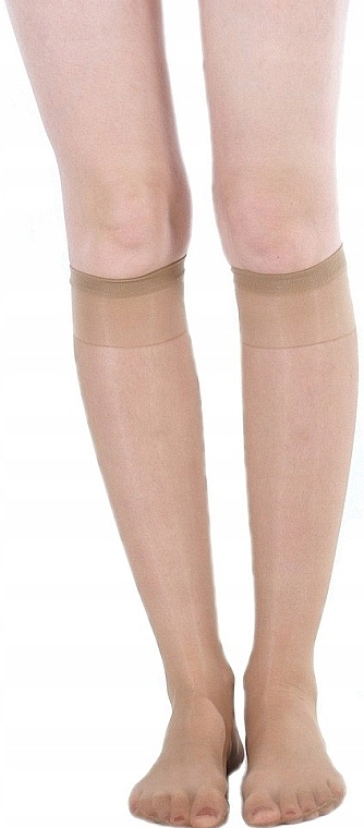 No Pressure Women Knee-Socks 'Africana', skalny, 2 pairs - Knittex — photo N1