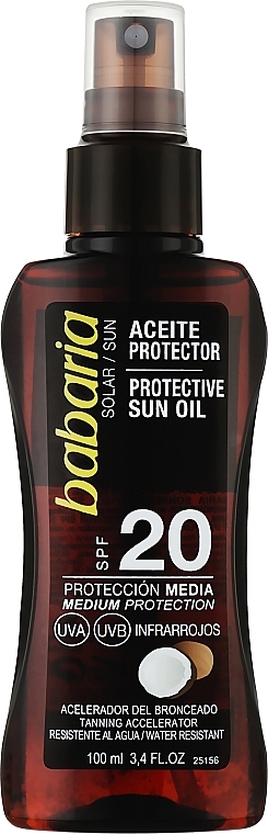 Sunscreen Spray - Babaria Sun Protective Sun Oil SPF20 — photo N1