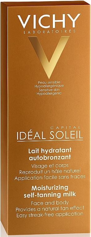 Moisturizing Face & Body Milk - Vichy Ideal Soleil Self Tanner Face and Body Moisturising Milk — photo N2