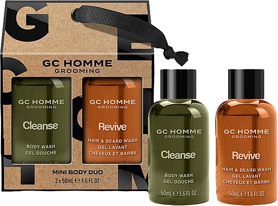 Set - Grace Cole GC Homme Grooming Mini Body Duo (b/wash/50ml + h/wash/50ml) — photo N1