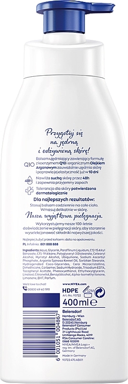 Body Lotion - NIVEA Q10 Firming + Extra Nourishing Plus Argan Oil Body Lotion — photo N14