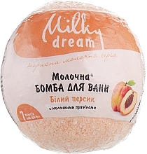 Bath Bomb "White Peach" with Milk Proteins - Milky Dream — photo N8