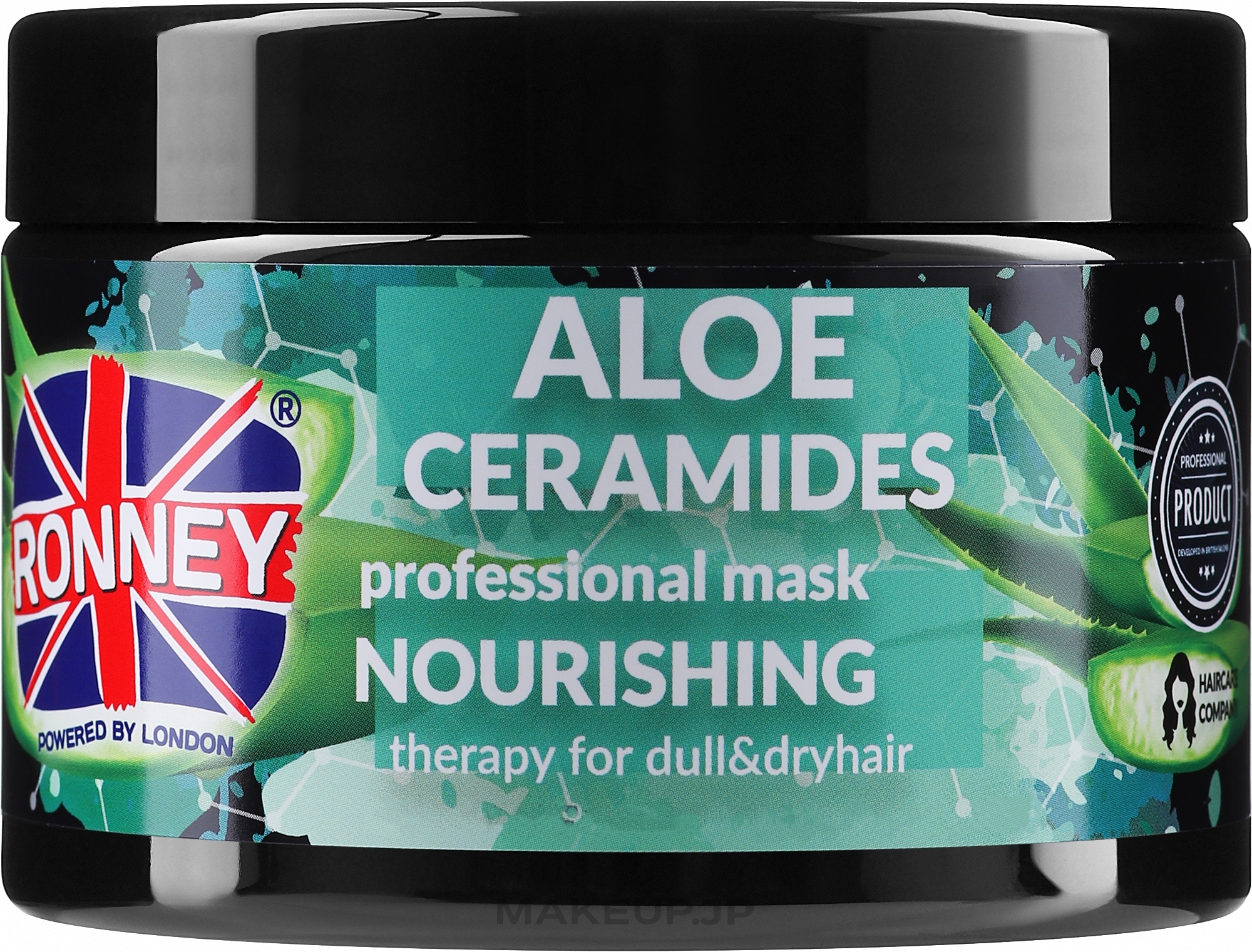 Dry & Dull Hair Mask - Ronney Professional Aloe Ceramides Mask Nourishing — photo 300 ml