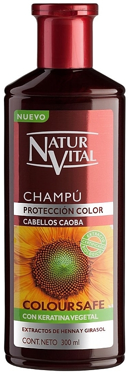 Color Protection Shampoo - Natur Vital Coloursafe Henna Colour Shampoo Mahogony Hair — photo N1