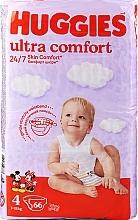 Ultra Comfort Diapers 4 (7-18 kg) Mega, 66 pcs. - Huggies — photo N1