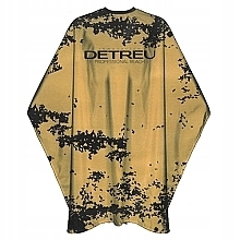 Fragrances, Perfumes, Cosmetics Hairdressing Cape, Gold & Black, 135x150 cm - Detreu Barber Peleryna Black Gold