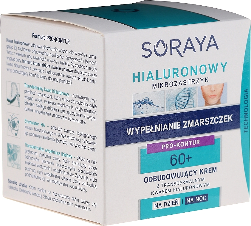 Day and Night Restorative Cream - Soraya Hialuronowy Mikrozastrzyk Restorative Cream 60+ — photo N1