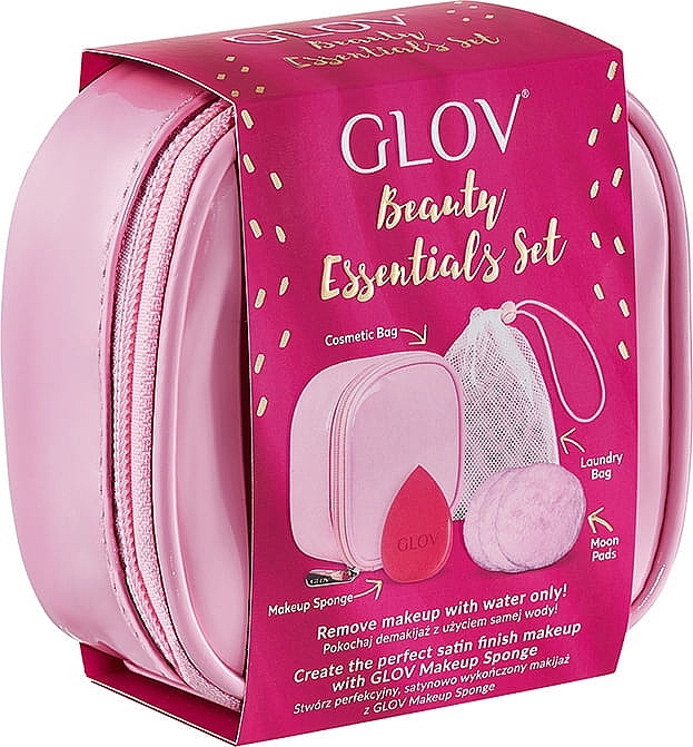 Set - Glov Beauty Essentials Set (sponge/1pcs + pads/3pcs + bag) — photo N2