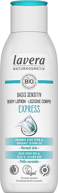 Body Lotion - Lavera Basis Sensitiv Express Aloe Vera & Jojoba Body Lotion — photo N1