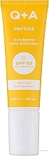 Fragrances, Perfumes, Cosmetics Anti-Aging Face Sunscreen - Q+A Peptide Anti-Ageing Daily Sunscreen SPF 50