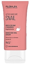 Fragrances, Perfumes, Cosmetics Snail Hand & Nail Cream - Floslek Active Hand Care Snail