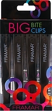 Hair Clip, black - Framar Big Bite Clips — photo N3