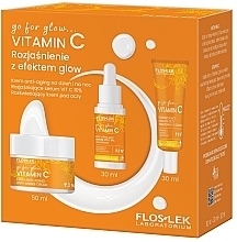 Fragrances, Perfumes, Cosmetics Set - Floslek Vitamin C Go For Glow Anti-Aging (f/cr/50ml + eye/cr/30ml + f/ser/30ml)