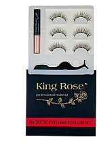 Fragrances, Perfumes, Cosmetics Magnetic Lash Set, 3 pairs with applicator & magnetic eyeliner, 2089 - King Rose