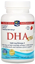 Dietary Supplement "Omega 3" with Strawberry Taste, 1660mg - Nordic Naturals DHA Strawberry — photo N1