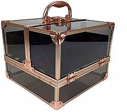 Fragrances, Perfumes, Cosmetics Cosmetic Case - Technic Cosmetics Empty Black & Rose Gold Case