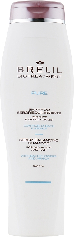 Oily Hair Shampoo - Brelil Bio Traitement Pure Sebum Balancing Shampoo — photo N1