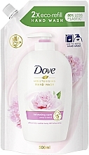 Liquid Cream Soap "Peony" - Dove Cream Wash Fresh Touch (doypack) — photo N5
