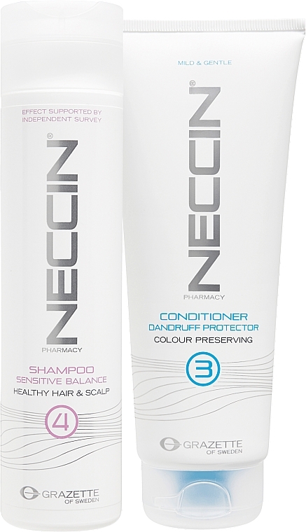 Set - Grazette Neccin Duopack Neccin 4 + Conditioner 3 (shm/250ml + cond/200ml) — photo N1