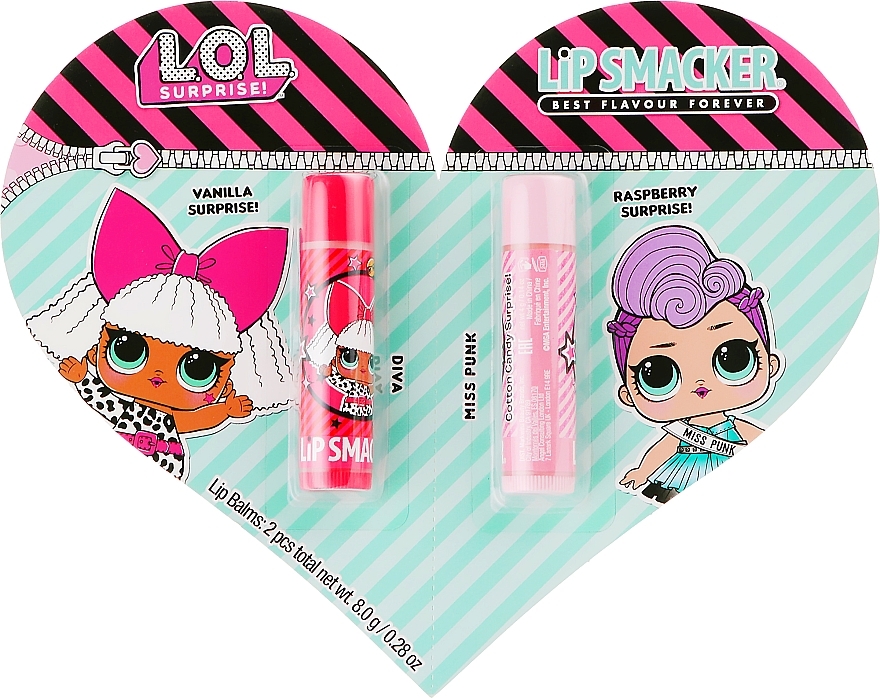 Lip Balm Set - Lip Smacker L.O.L. Surprise! Diva+Miss Punk (lip/balm/2x4g)  — photo N1