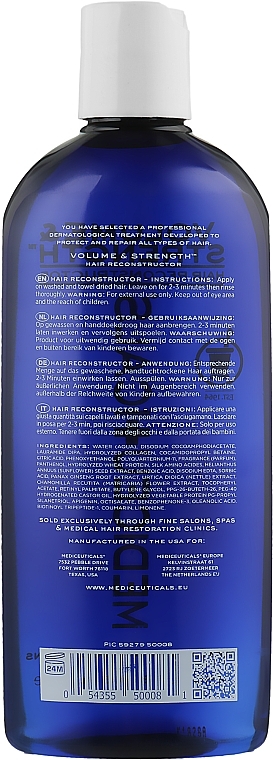 Reconstructor for Thin, Damaged & Weak Hair - Mediceuticals Healthy Hair Solutions Volume&Strength — photo N2