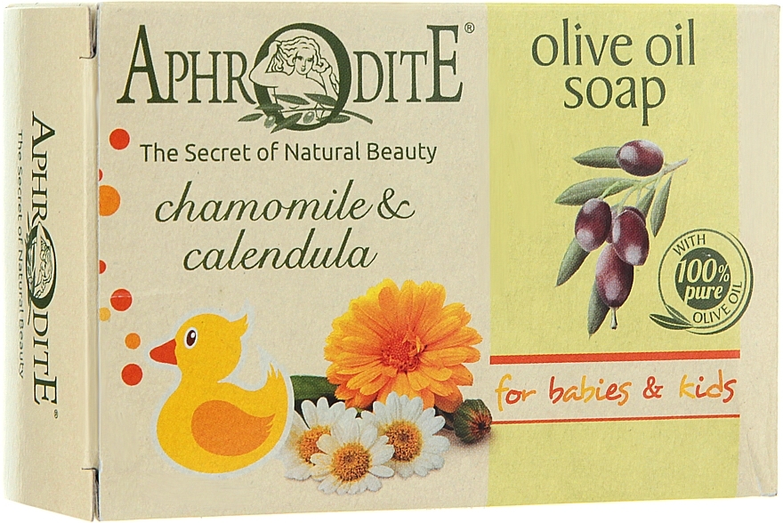 Olive Soap with Chamomile & Calendula - Aphrodite Olive Oil Soap With Chamomile & Calendula — photo N1